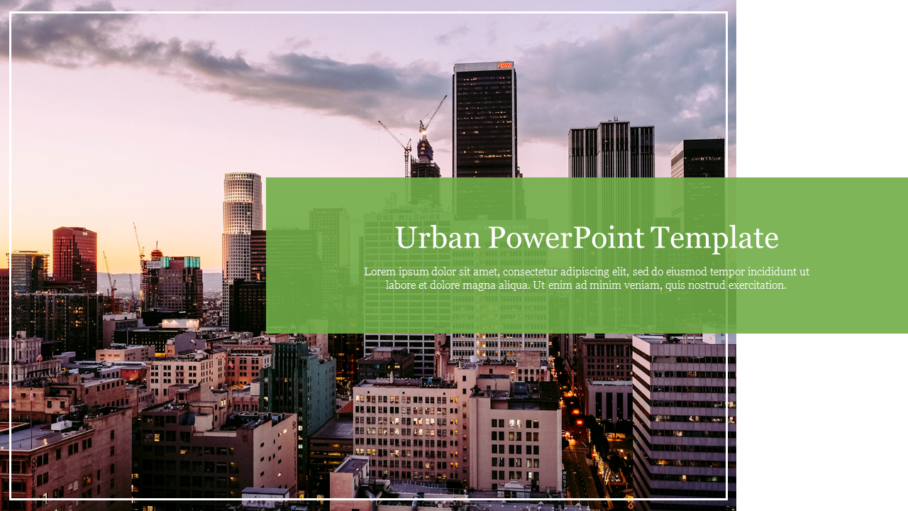 Attractive Urban PowerPoint Template Presentation Slide